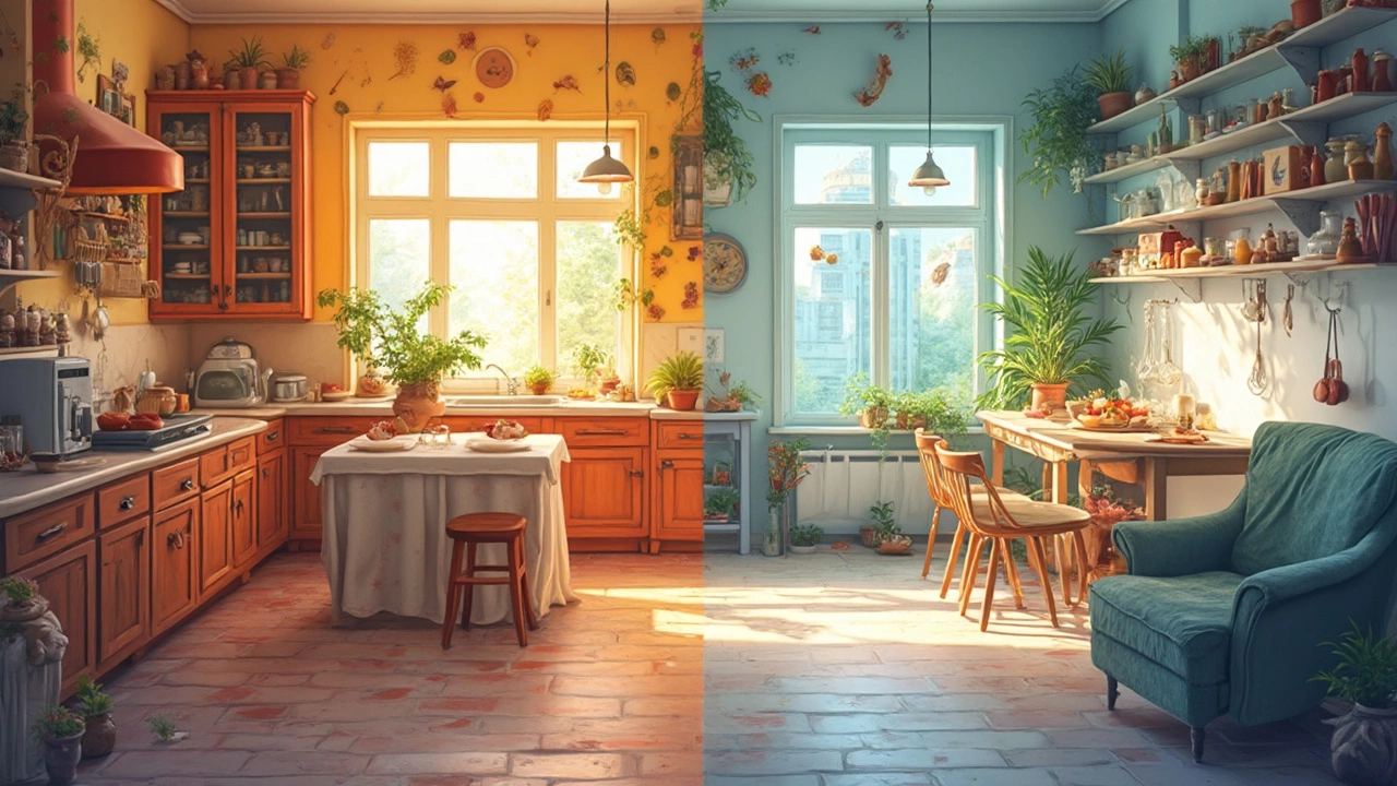 Реальные примеры цветовых схем для кухни